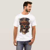 Steampunk Skull Engine T-shirt (Voorkant volledig)