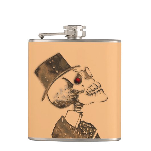 Steampunk Skull Flask Heupfles (Voorkant)