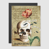 Steampunk Skull Floral die Halloween schrijft (Voorkant / Achterkant)