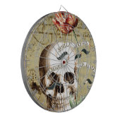 Steampunk Skull Floral die Halloween schrijft Dartbord (Voorkant Links)