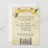 Steampunk Skull Floral Halloween 4.5" x 6.25" Kaart (Achterkant)