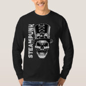 Steampunk Skull Gentleman Retro  Cyber Punk T-shirt (Voorkant)