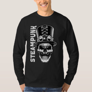 Steampunk Skull Gentleman Retro  Cyber Punk T-shirt