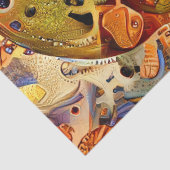 Steampunk Skull Gold-depotpapier Tissuepapier (Detail)