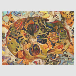 Steampunk Skull Gold-depotpapier Tissuepapier