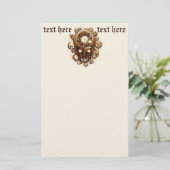 Steampunk Skull Gothic Style Briefpapier (Staand voorkant)