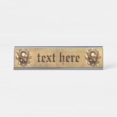 Steampunk Skull Gothic Style Bureau Naambordje (Voorkant)