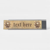 Steampunk Skull Gothic Style Bureau Naambordje (Voorkant)