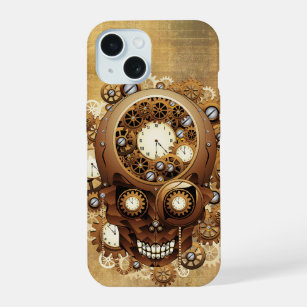 Steampunk Skull Gothic Style iPhone 15 Case