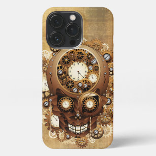 Steampunk Skull Gothic Style iPhone 13 Pro Hoesje