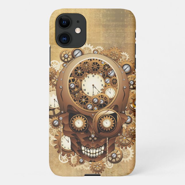 Steampunk Skull Gothic Style iPhone Hoesje (Achterkant)