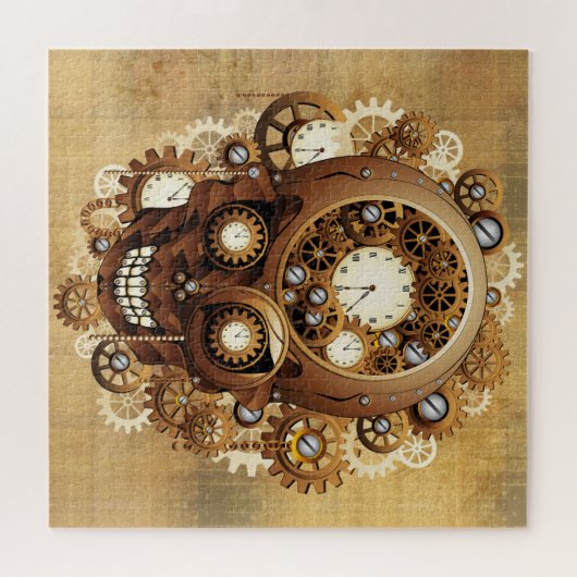 Steampunk Skull Gothic Style Legpuzzel (Horizontaal)