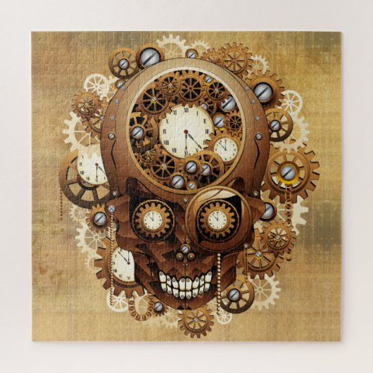 Steampunk Skull Gothic Style Legpuzzel (Verticaal)