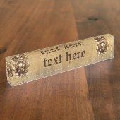 Steampunk Skull Gothic Style Naambordje (Zijkant)