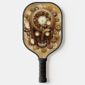 Steampunk Skull Gothic Style Pickleball Paddle (Voorkant)