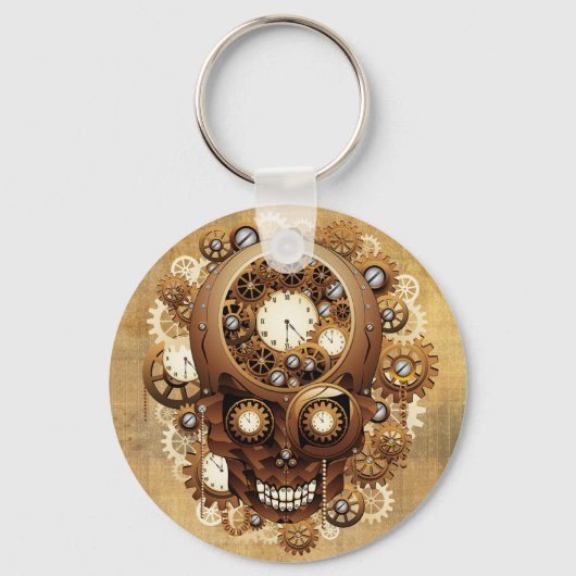 Steampunk Skull Gothic Style Sleutelhanger (Voorkant)