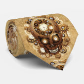 Steampunk Skull Gothic Style Stropdas (Opgerold)