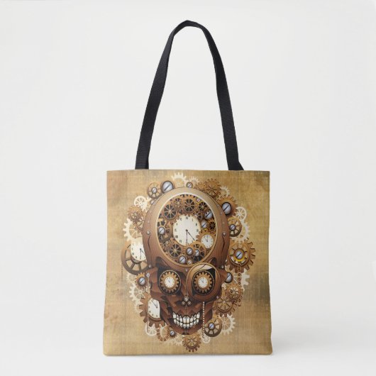 Steampunk Skull Gothic Style Tote Bag (Voorkant)