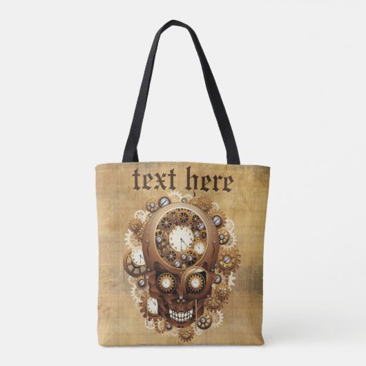Steampunk Skull Gothic Style Tote Bag (Achterkant)