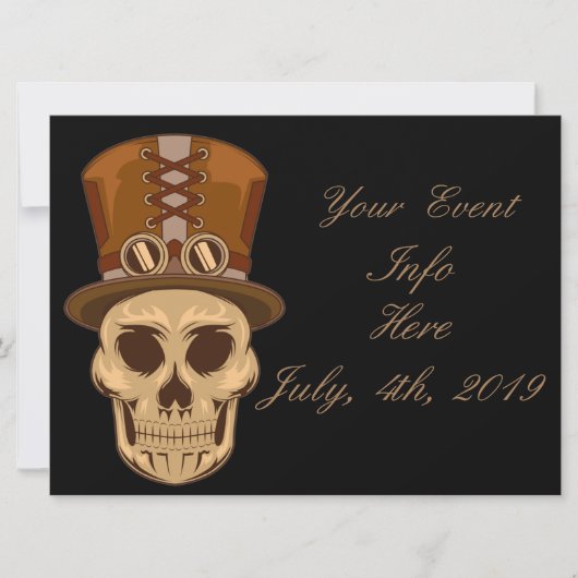 Steampunk Skull in Top Hat Thunder_Cove (Voorkant)
