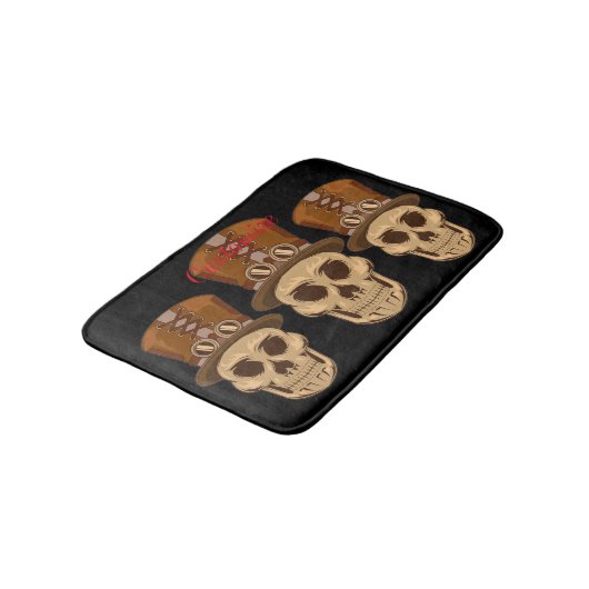 Steampunk Skull in Top Hat Thunder_Cove Badmat (Gekanteld)