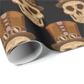 Steampunk Skull in Top Hat Thunder_Cove Cadeaupapier (Rol Hoek)