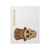 Steampunk Skull in Top Hat Thunder_Cove Journal Notitieblok (Linkerzijde)