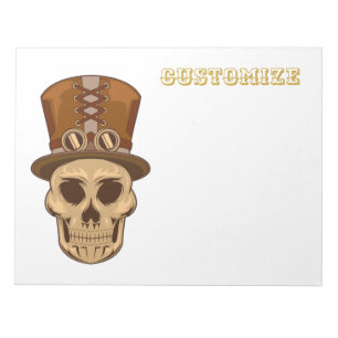 Steampunk Skull in Top Hat Thunder_Cove Journal Notitieblok