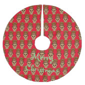 Steampunk Skull in Top Hat Thunder_Cove Kerstboom Rok (Voorkant)