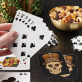 Steampunk Skull in Top Hat Thunder_Cove Pokerkaarten (Insitu)