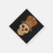 Steampunk Skull in Top Hat Thunder_Cove Servet (Hoek)