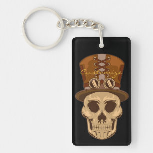 Steampunk Skull in Top Hat Thunder_Cove Sleutelhanger