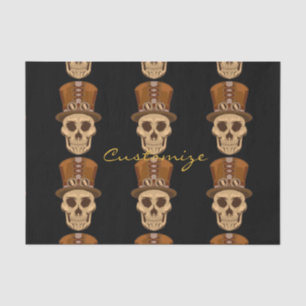 Steampunk Skull in Top Hat Thunder_Cove Tissuepapier