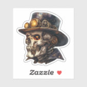 Steampunk Skull Sticker (Vel)