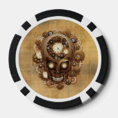 Steampunk Skull  Stijl poker_chips Pokerchips (Achterkant)