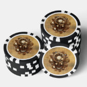Steampunk Skull  Stijl poker_chips Pokerchips (Opstapeling)