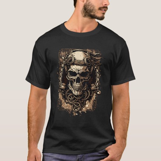 Steampunk Skull T-shirt (Voorkant)