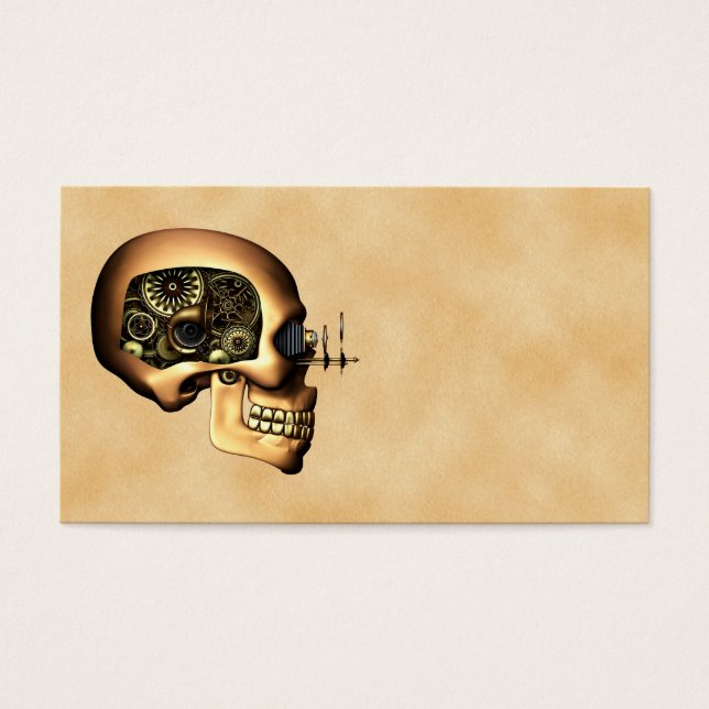 Steampunk Skull Visitekaartjes (Voorkant)