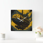 Steampunk Skyship Wall Clock Vierkante Klok (Huis)