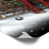 Steampunk slee ~ Kerstman met vrouw en elfen 02 XX Poster (Hoek)