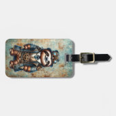 Steampunk Sloth Custom Luggage Tag Bagagelabel (Voorkant horizontaal)