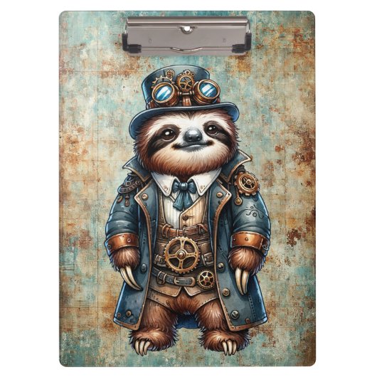 Steampunk Sloth Klembord (Voorkant)