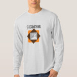 Steampunk Smartphone Science-Fiction naam T-shirt<br><div class="desc">Science-fiction steampunk smartphone uit het verleden. Ontwerp op zweet-shirt met "Steampunk" om te personaliseren.</div>