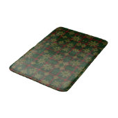 Steampunk Sneeuwvlok Rood en Groene Tartan Badmat (Gekanteld)