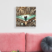 Steampunk Snooker Canvas Foto Afdruk (Insitu (Woonkamer))