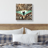 Steampunk Snooker Canvas Foto Afdruk (Insitu (Slaapkamer))