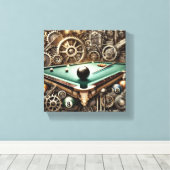 Steampunk Snooker Canvas Foto Afdruk (Insitu (Houten vloer))