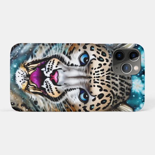 Steampunk Snow Leopard Case-Mate iPhone Case (Achterkant (horizontaal))