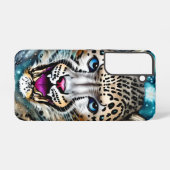 Steampunk Snow Leopard Samsung Galaxy Hoesje (Achterkant horizontaal)