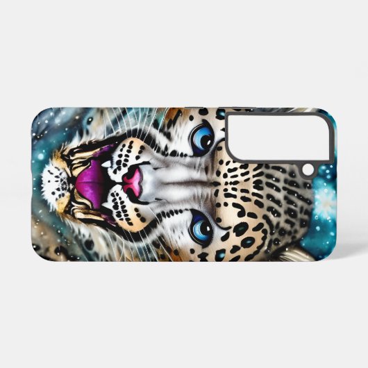 Steampunk Snow Leopard Samsung Galaxy Hoesje (Achterkant horizontaal)